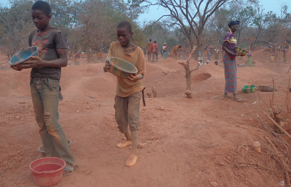 Children working in gold mines are exposed to cyanide and mercury, putting them at risk for serious health issues.