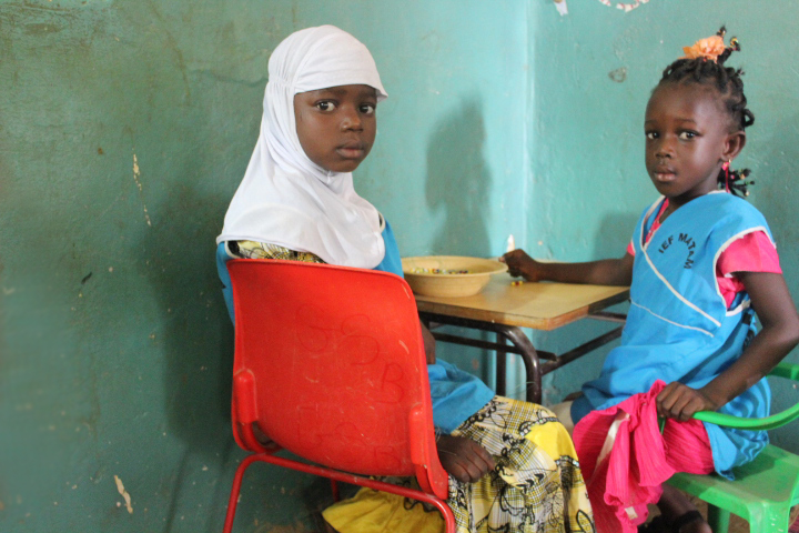 Girls in their classroom in Senegal