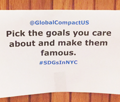 UN Global Compact encouraged participants to share their favorite SDGs