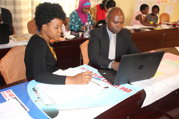 participants collaborate during a training activity