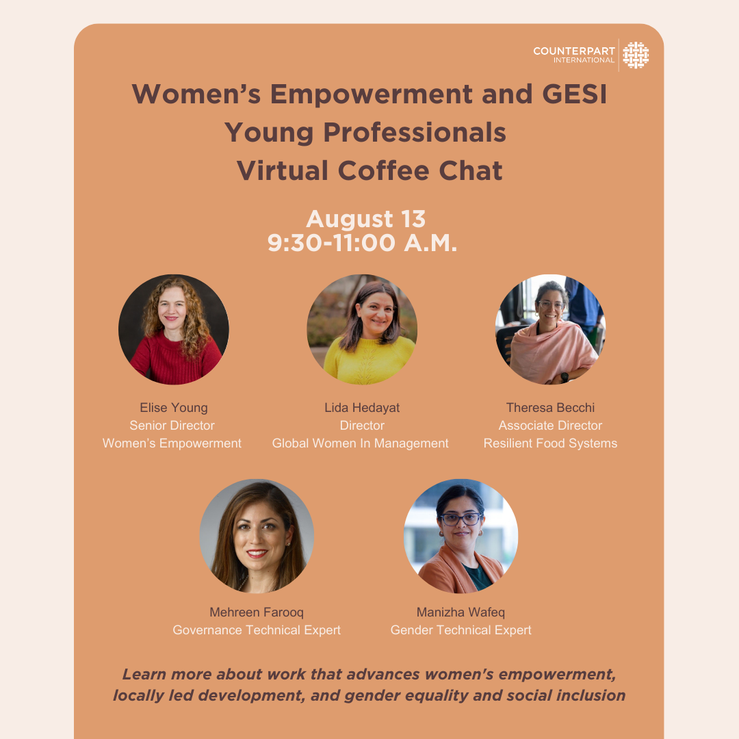 Women's Empowerment & GESI Coffee Chat updated time